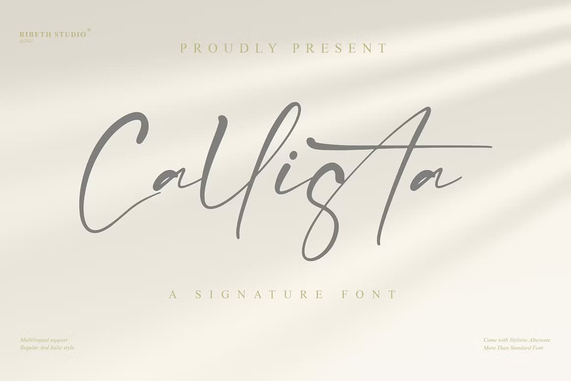 Callista - Signature Font